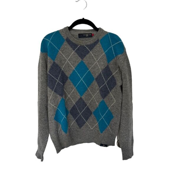 Henri Lloyd SZ L wool argyle sweater - Picture 1 of 4
